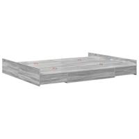 Opbergbedframe met lade Grijs sonoma 150 x 200 cm Bewerkt hout - thumbnail
