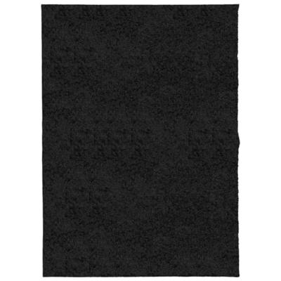 VidaXL Vloerkleed pamplona shaggy hoogpolig modern 140x200 cm zwart