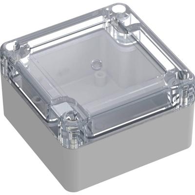 TRU COMPONENTS 6U07080804139 TC-13865060 Industriële behuizing 75 x 75 x 45 Polycarbonaat Lichtgrijs, Transparant 1 stuk(s)