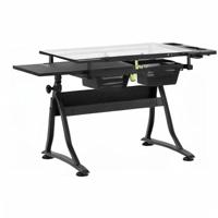 Tekentafel - 120 x 60 x 90 cm - kantelbaar - glazen blad - thumbnail
