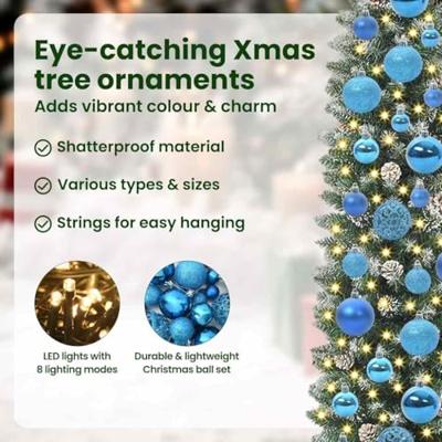 VidaXL Kunstmatige slanke kerstboom met 150 led groen en wit 120 cm