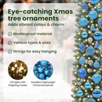 VidaXL Kunstmatige slanke kerstboom met 150 led groen en wit 120 cm - thumbnail