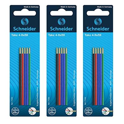 Schneider Schreibgeräte Box 3x Rave + 1x Memo schwarz 132674 Balpen Kleur inkt: Zwart 4 stuk(s)