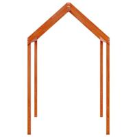 Kinderbedhuisje 217x85,5x154 cm massief grenenhout wasbruin - thumbnail