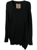 Uma Wang slit-hem fine knit sweater - Black - thumbnail