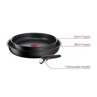 Tefal Kookgerei Tefal ingenio unlimited koekenpannen 24+28 cm met handgreep zwart - thumbnail