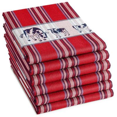 DDDDD Theedoek Friesian red 60x65cm 6st