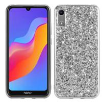 Glitter poeder schokbestendig TPU Case voor Huawei Honor Play 8A (zilver) - thumbnail