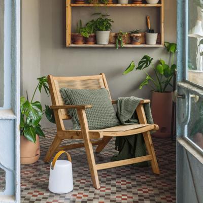 Kave Home Geralda fauteuil Acacia Naturel Kave Home Geralda fauteuil Acacia Naturel