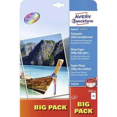 Avery-Zweckform Superior Photo Paper Inkjet BIG PACK 2572-50 Fotopapier DIN A4 200 g/m² 50 vellen Hoogglans