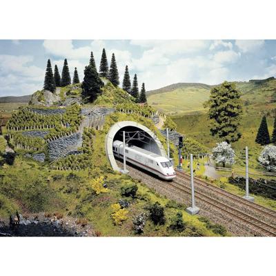NOCH 58041 PROFI plus H0 Tunnelportaal 1-sporig Hardschuim model, Ongeverfd