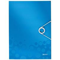 Leitz WOW elastomap met 3 kleppen, uit PP, ft A4, blauw - thumbnail