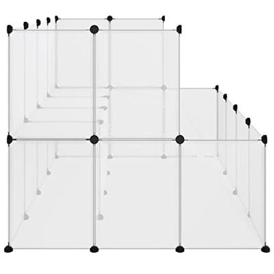 VidaXL Dierenhok klein 143x107x93 cm polypropeen en staal transparant