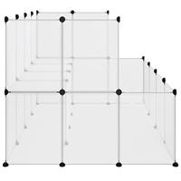 Dierenhok klein 143x107x93 cm polypropeen en staal transparant - thumbnail