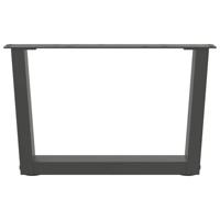 Eettafelpoten 2 st V-vormig 50x(30-31,3) cm staal antraciet - thumbnail