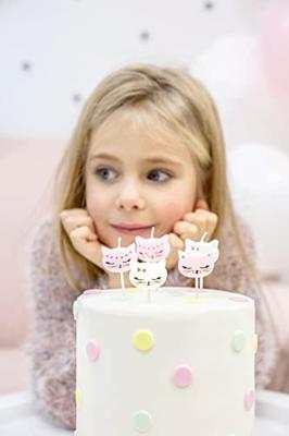 Verjaardagskaarsjes Kat (6st)