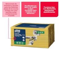 Reinigingsdoek Tork W8 Premium 1-laags 40 vel geel 194650 | 8 stuks - thumbnail