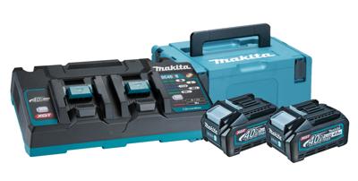 Makita Accu Starterset XGT DC40RB 2xBL4040 in Mbox - 191U00-8