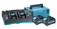 Makita Accu Starterset XGT DC40RB 2xBL4040 in Mbox - 191U00-8 - thumbnail