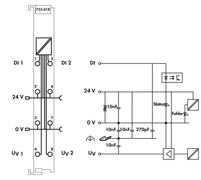 WAGO Digitale PLC-ingangsmodule 753-418 1 stuk(s)