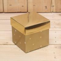Bonbon doosjes - Chocolade doosje - Goud sterren KUBUS - 24 stuks - thumbnail