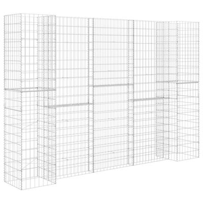 Gabion plantenbak H-vormig 260x40x180 cm staaldraad Gabion plantenbak H-vormig 260x40x180 cm staaldraad