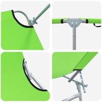 Ligstoel 2 pcs Groen 58 x 188 x 77cm Polyester - thumbnail