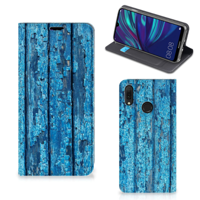 Huawei Y7 hoesje Y7 Pro (2019) Book | Wallet Case | Wood Blue