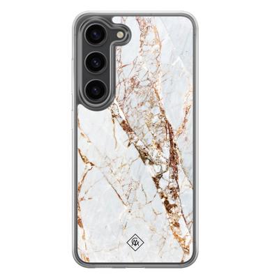 Samsung Galaxy S23 Plus hybride hoesje - Marmer goud Samsung Galaxy S23 Plus hybride hoesje - Marmer goud