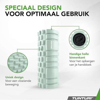 Tunturi Yoga Grid Foam Roller 33 cm | Ø 13 cm | mint