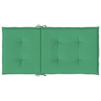 VidaXL Tuinstoelkussens lage rug 4 st 100x50x3 cm oxford stof groen - thumbnail