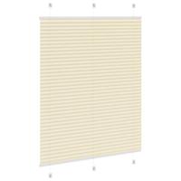 VidaXL Plissé rolgordijn 110x100cm stofbreedte 109,4cm polyester crème - thumbnail