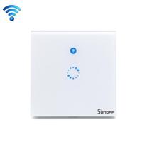 Sonoff T1 Touch 86mm 1 bende 1 gehard glas paneel muur Switch Smart Home lichte aanraking-wegschakelaar compatibel met Alexa en Google Startpagina A - thumbnail