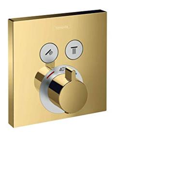 Thermostaat Afbouwdeel ShowerSelect HansGrohe Voor 2 Functies Gepolijst Goud - thumbnail
