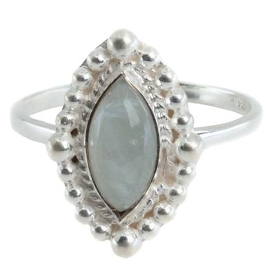 Edelsteen Ring Aquamarijn - 925 Zilver (Maat 17) Edelsteen Ring Aquamarijn - 925 Zilver (Maat 17)
