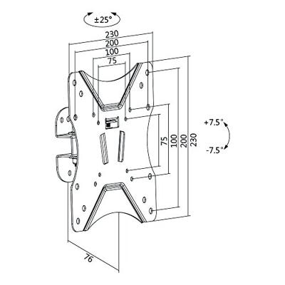 LogiLink BP0006 42 Zwart flat panel muur steun
