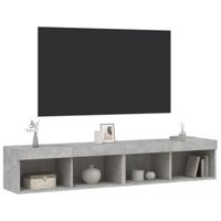 Tv-meubels met LED-verlichting 2 st 80x30x30 cm betongrijs - thumbnail