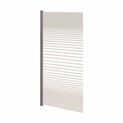 Badwand VM Go Ammos Deco 75x130 cm Scharnierend Chroom Profiel 4 mm Veiligheidsglas Go by Van Marcke Badwand VM Go Ammos Deco 75x130 cm Scharnierend Chroom Profiel 4 mm Veiligheidsglas Go by Van Marcke