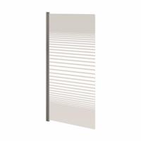 Badwand VM Go Ammos Deco 75x130 cm Scharnierend Chroom Profiel 4 mm Veiligheidsglas Go by Van Marcke - thumbnail