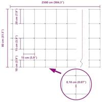 Weidehekwerk Zilver 25 x 0.8 m Gegalvaniseerd staal - thumbnail