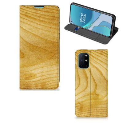OnePlus 8T Book | Wallet Case | Licht Hout OnePlus 8T Book | Wallet Case | Licht Hout