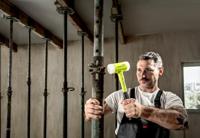 Halder Kunststofhamer | lengte 325 mm kop d. 60 mm | stalen buis | hard splintervrij nylon wit | 1 stuk - 3377.160 3377.160 - thumbnail