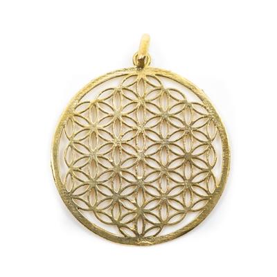 Flower of Life Hanger Messing Goudkleurig (4 cm) Flower of Life Hanger Messing Goudkleurig (4 cm)