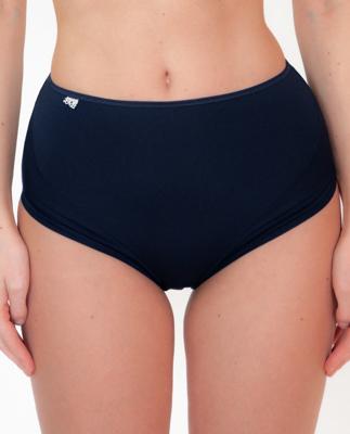 Dames heup slip 3244 - Microfiber - Dames onderbroek - ondergoed - badstof kruisje - S - Blauw | Dames slip - Onderbroek - Ondergoed