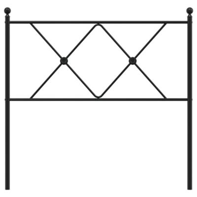 Hoofdbord 90 cm metaal zwart
