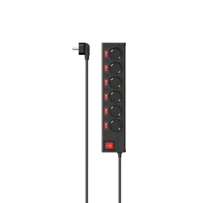 Hama Stekkerdoos 6-voudig overspanningsbeveiling indiv. schakelbaar 1,4 m Kabel Zwart Hama Stekkerdoos 6-voudig overspanningsbeveiling indiv. schakelbaar 1,4 m Kabel Zwart