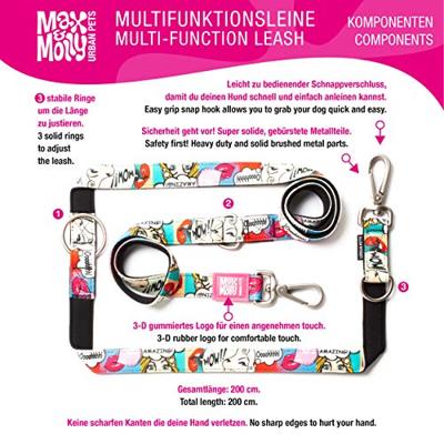 Max & Molly 4894512006553 Comfortabel, veilig, gevoerd neopreen, koel en flexibel, multifunctioneel linnen, L, Summertime