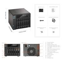 Asustor lockerstor 6 as6706t nas (zwart) - thumbnail
