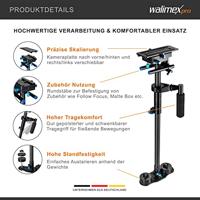 Walimex Pro StabyPod L zweefstatief Steadycam voor stabilisatie van DSLR-camera's (afmetingen max.120 cm, carbon, snelwisselplaat, 15 mm stangen, tegengewichten) - thumbnail