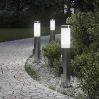 Bolderverlichting met sensor en stopcontact 3 stuks 50 cm roestvrij staal IP44 - thumbnail